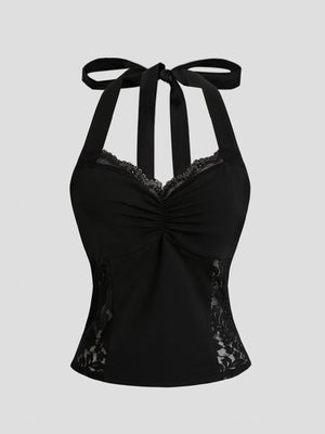 Lace Halter Neck Cami