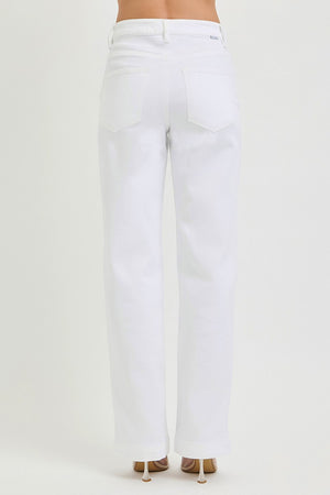 RISEN Full Size High Rise Wide Baggy Pants Plus Size