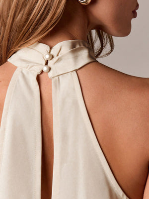 Halter Neck Lace Trim Cami