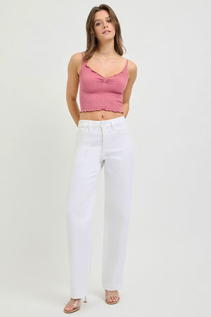 RISEN Full Size High Rise Wide Baggy Pants Plus Size