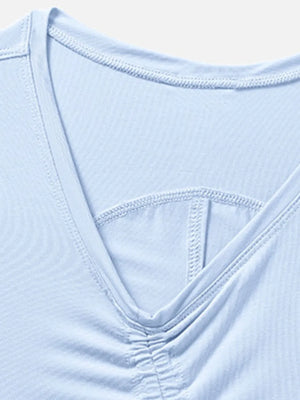 Millennia Drawstring Ruched Wide Strap Active Tank