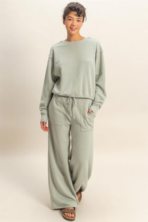 Raw Edge Detail Burnout Sweatshirt