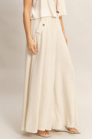 Wide-leg Flap Pocket Pants