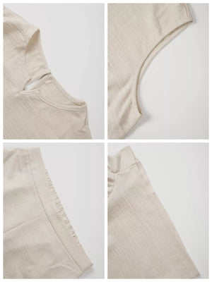 Sleeveless Top and Shorts Two-Piece Set